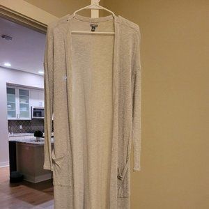 Aerie Grey Long Cardigan Sweater
